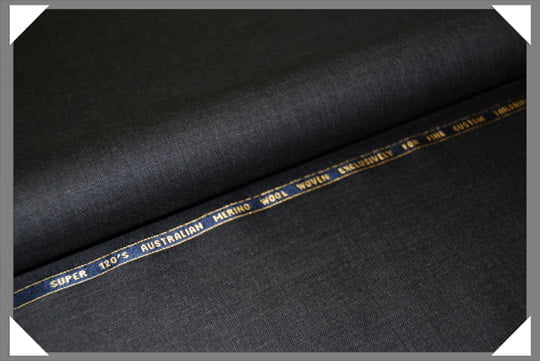 Charcoal Sharkskin Super 120's Fabric