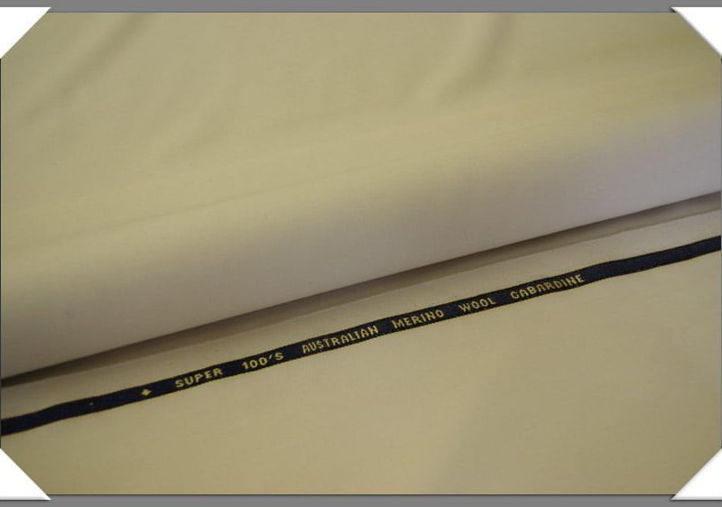 Off White Super 100's Merino Wool Fabric