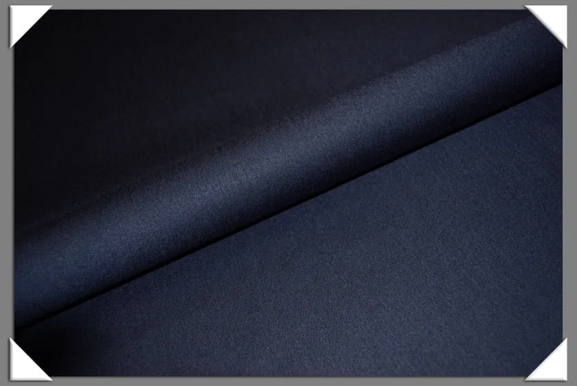 Navy Worsted Flannel Fabric