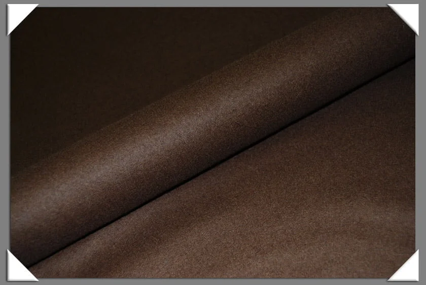 Brown Wool/Nylon Melton Fabric