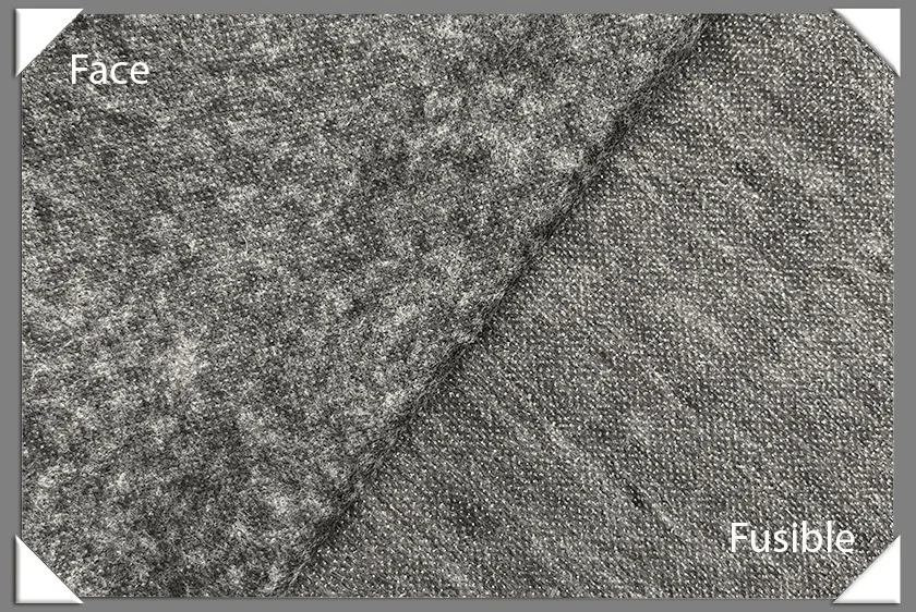 Stiff Medium Weight Fusible Non-Woven Interfacing 60" - Charcoal