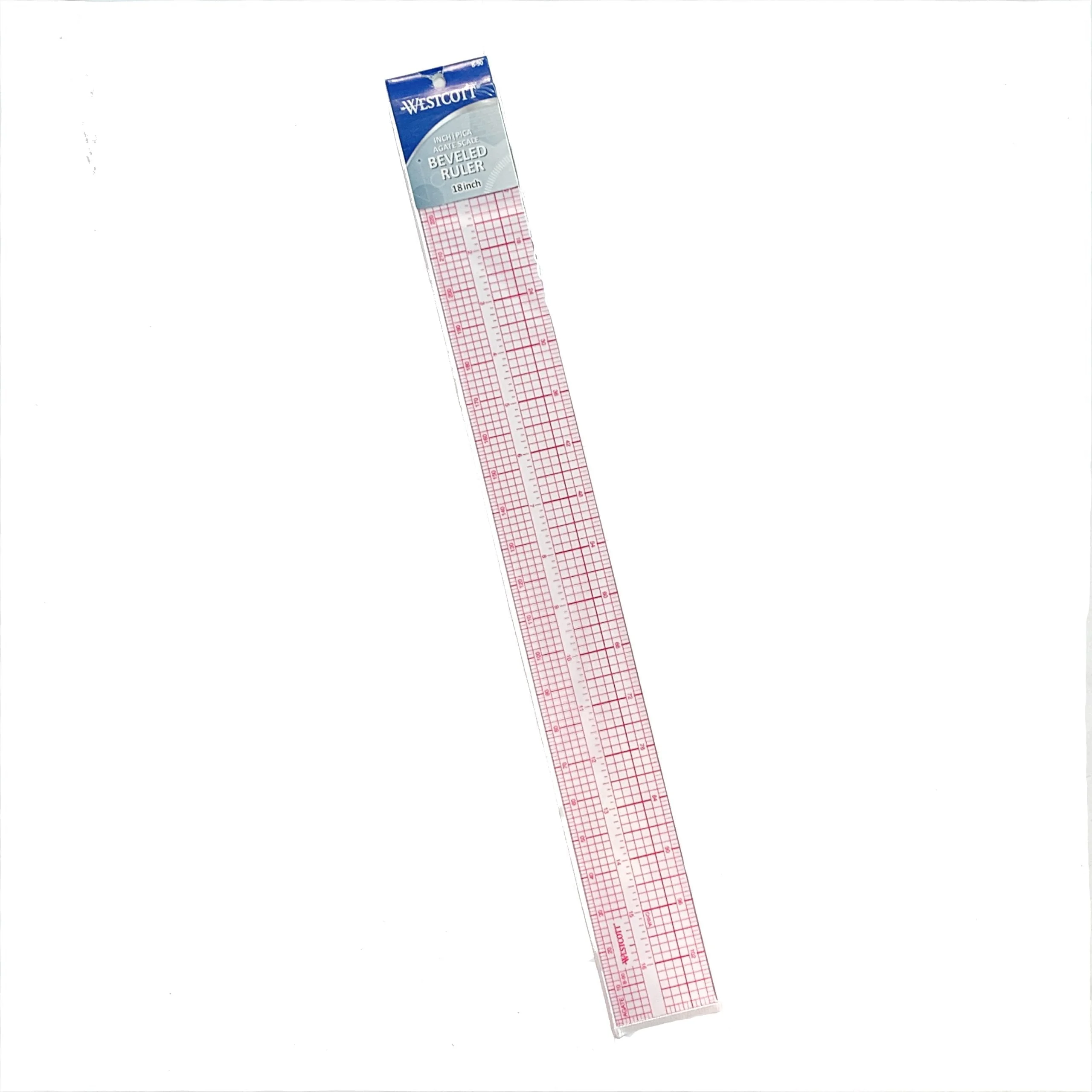 Inch/Pica/Agate Scale Beveled Ruler