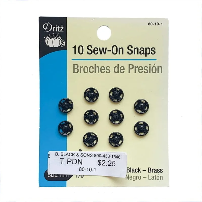 Sew-On Snaps - Size 1/0