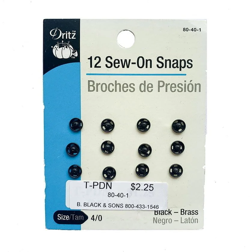 Sew-On Snaps - Size 4/0