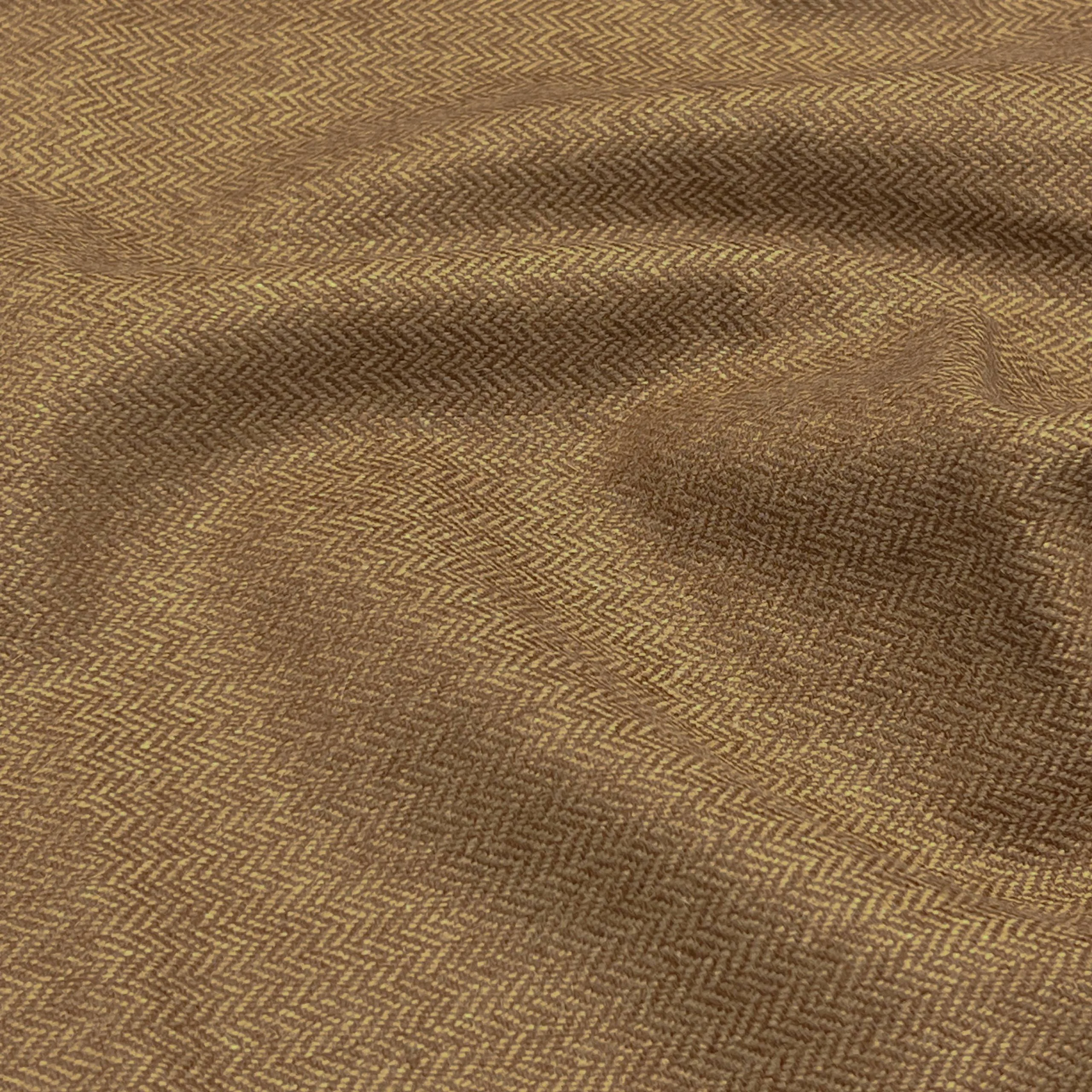 Light Brown Herringbone Cashmere Fabric