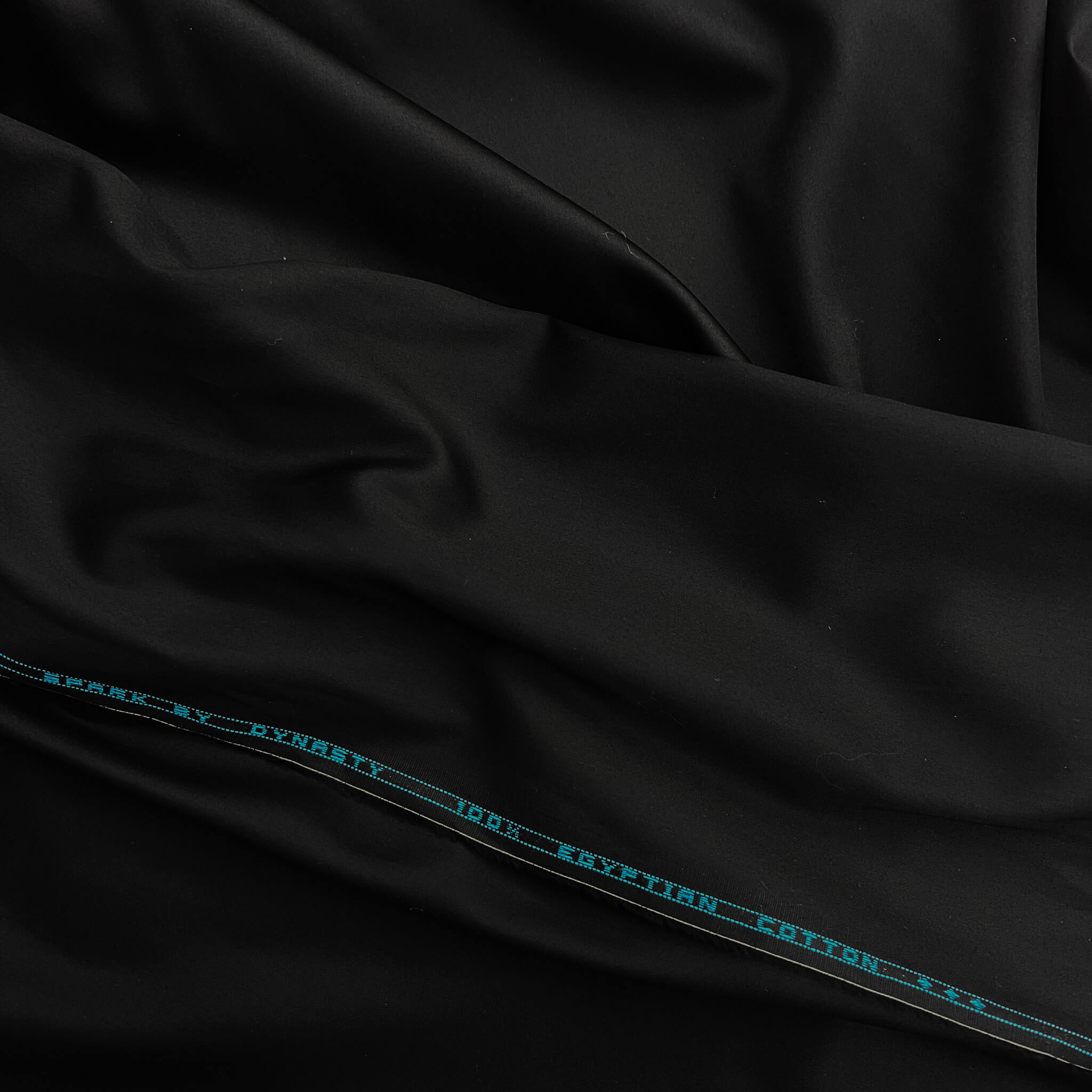 Black Pima Cotton Shirting Fabric