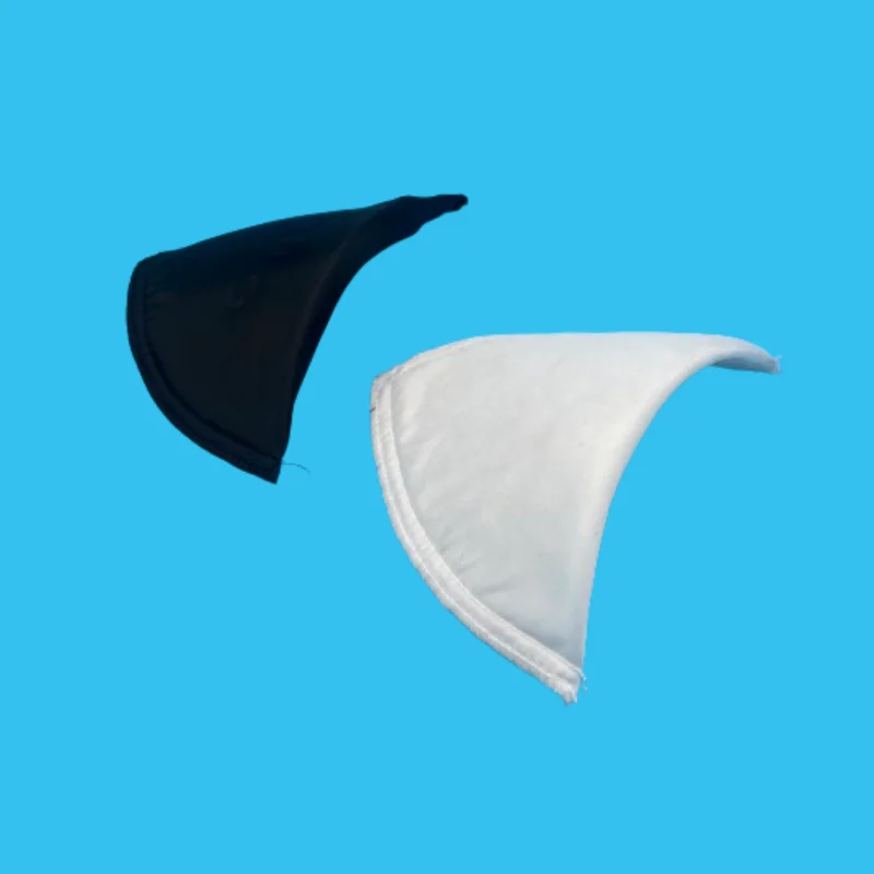 Acetate Covered Foam 3/8" Triangle Shoulder Pads - Black or White