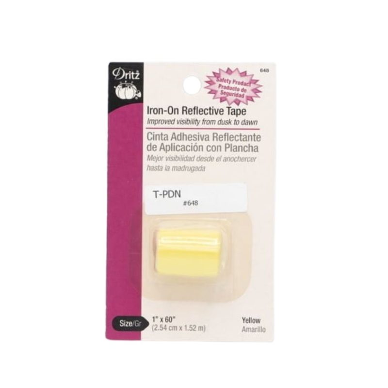 Iron-On Reflective Tape - Yellow